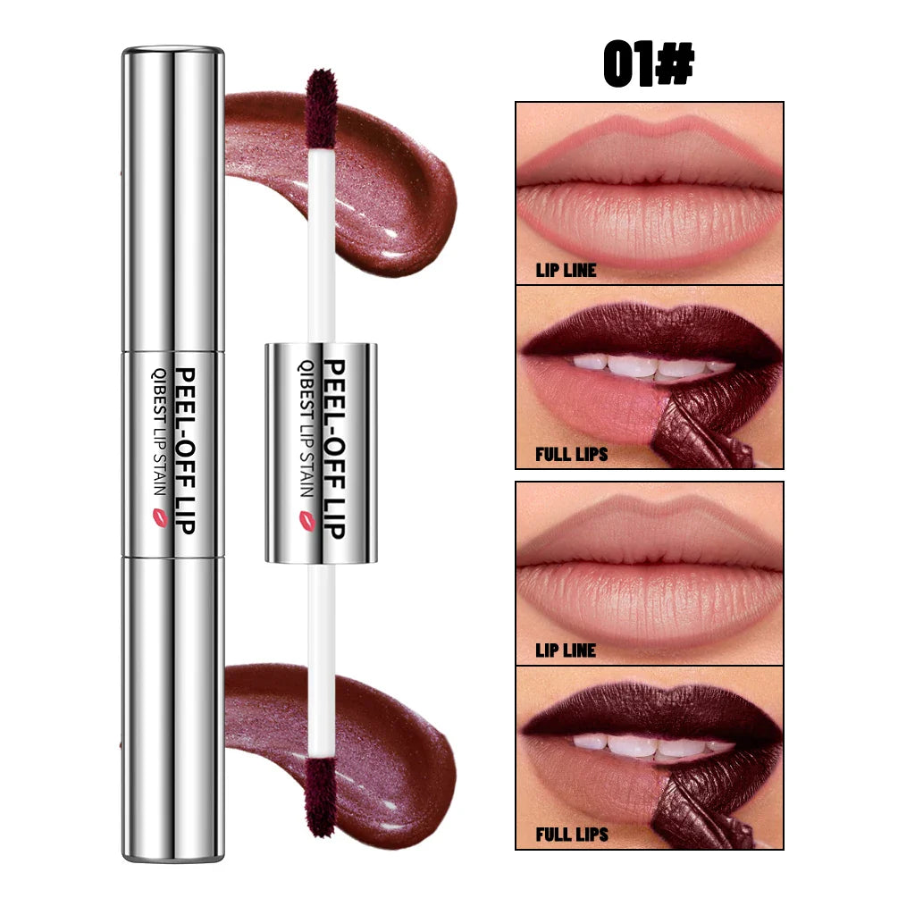 QiBest Peel-Off Lip Stain & Liner – Waterproof, Long-Lasting