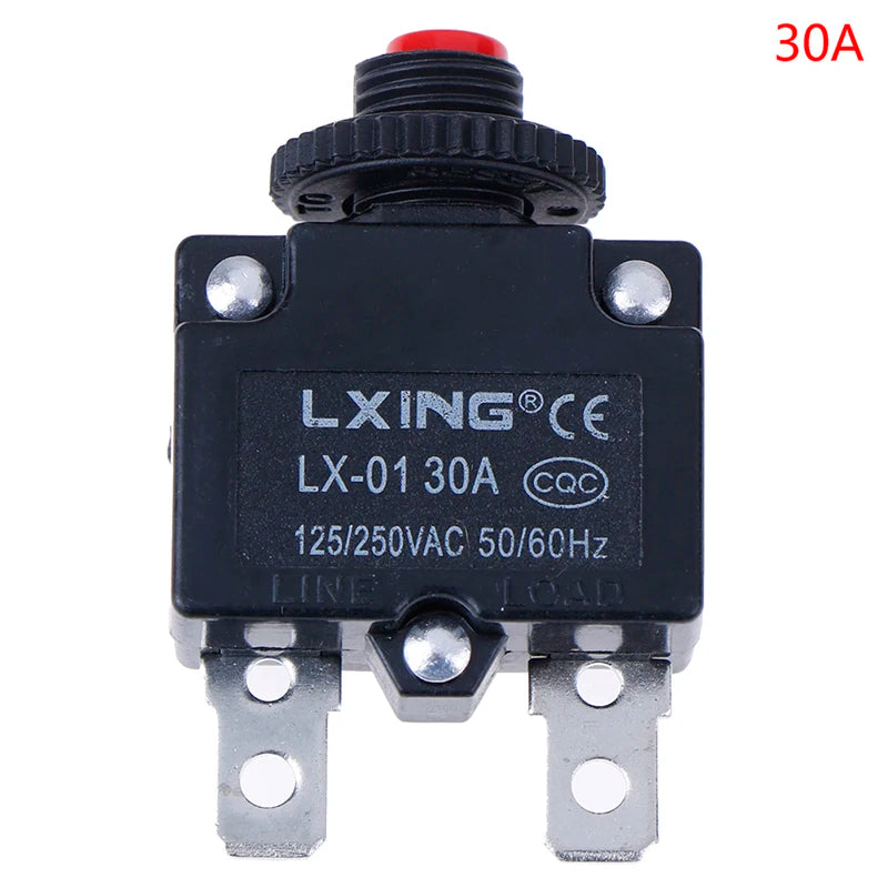 Circuit Breaker Overload Protector Switch Fuse 3A–30A