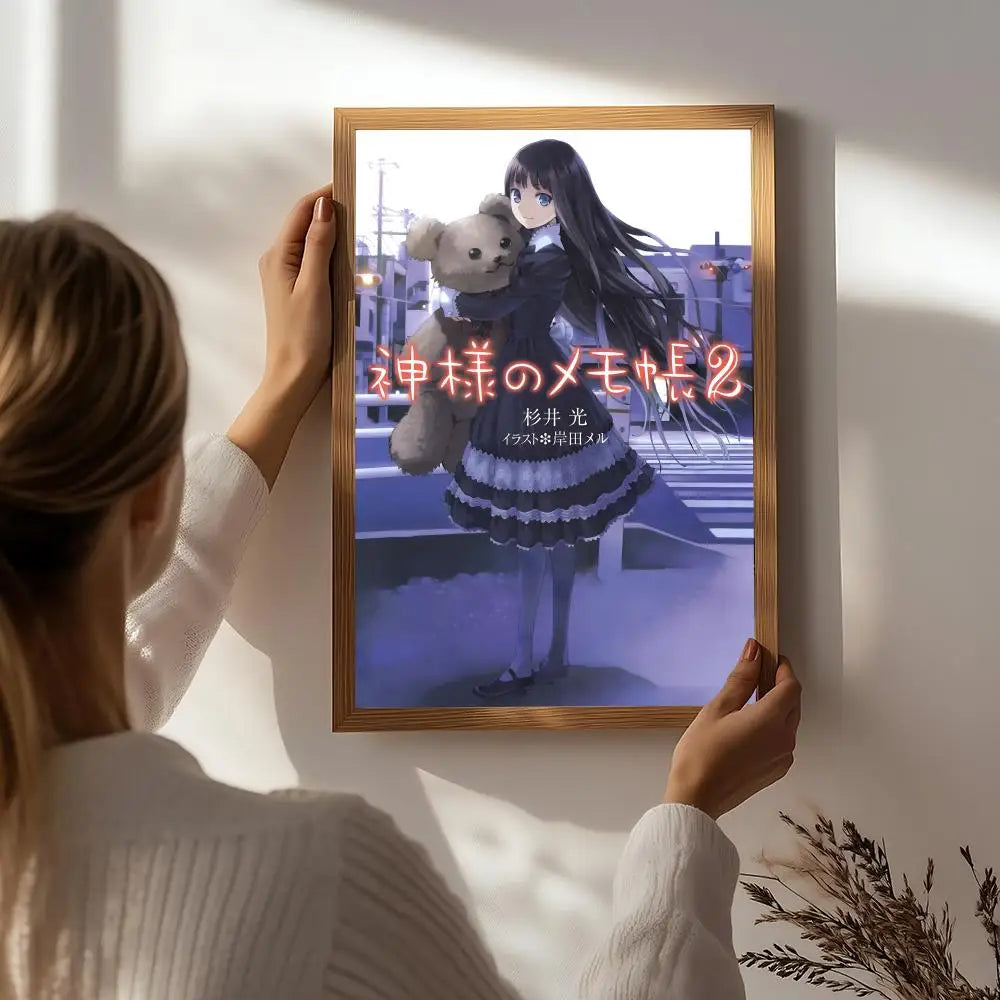 Heaven's Memo Pad Anime Poster – HD Self-Adhesive Wall Art Anime Wall Poster Peaceful Pleasures Health and Wellness White6 40X50cmNoframe