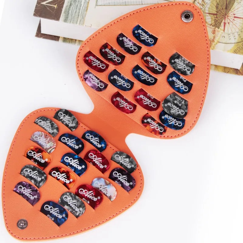 Guitar Picks Box Acoustic Guitarpick Strawstring Storage Bag Clip