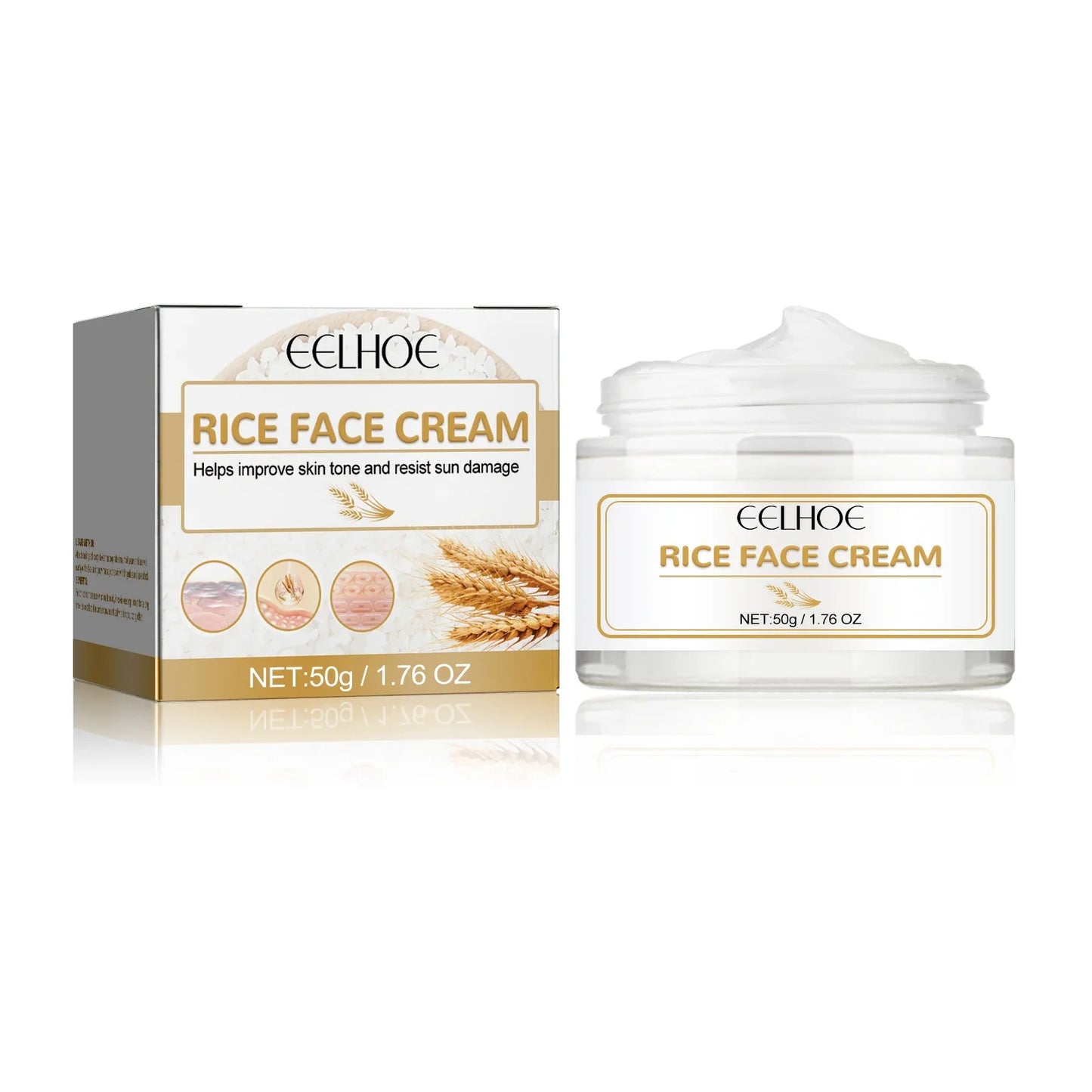 EELHOE White Rice Face Cream – Brighten, Firm & Hydrate