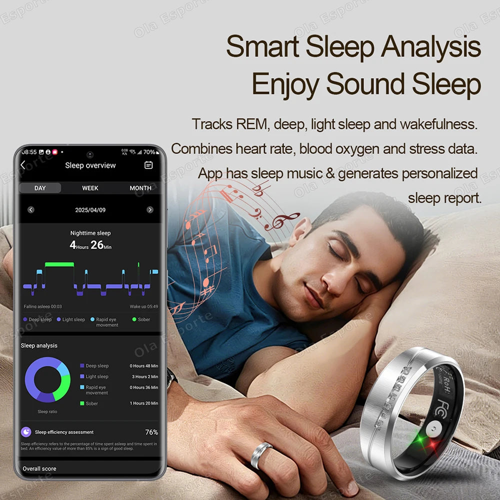 Ola Esporte Smart Ring | Heart Rate, Sleep & Health Monitor