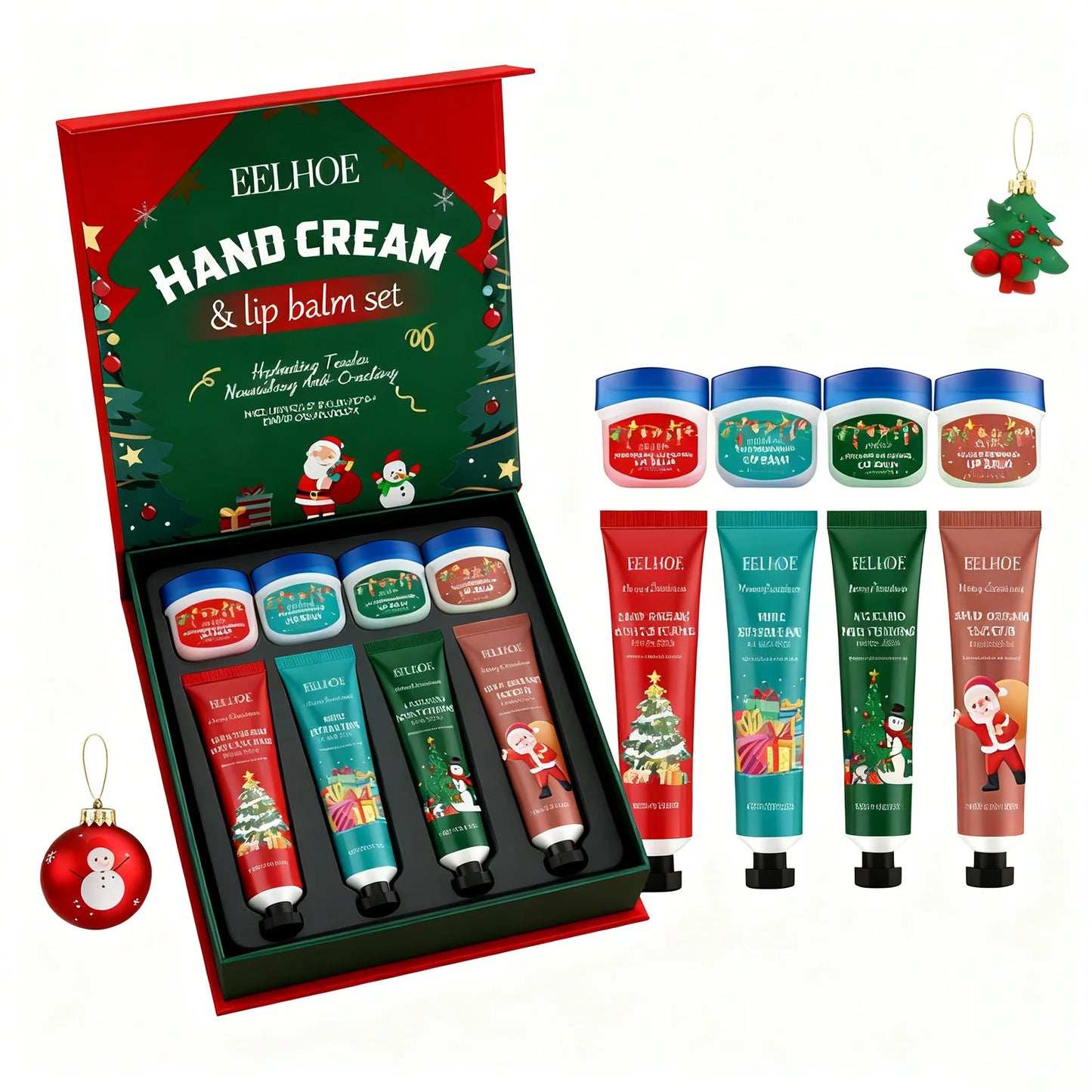 Eelhoe 8-Piece Hand Cream & Lip Balm Christmas Gift Set