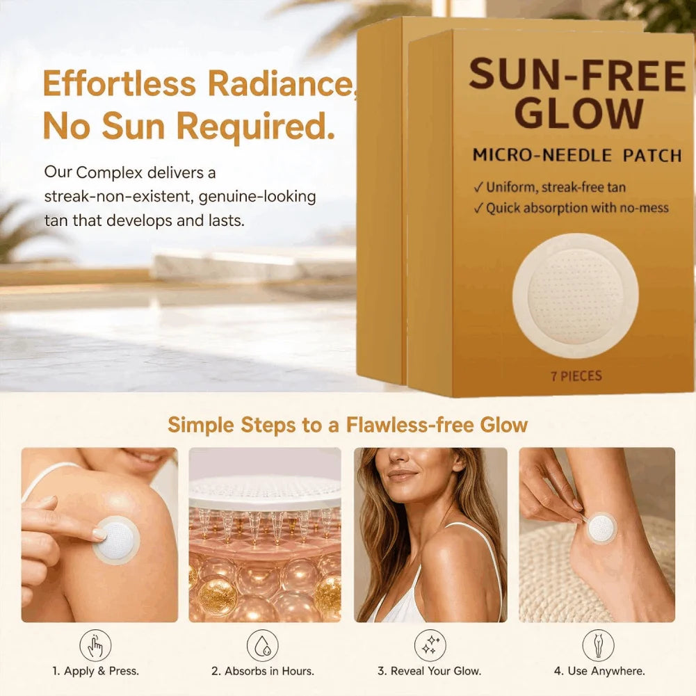 7PCS Sunless Patches Quickly Achieve a Natural Tanning Effect Safe Non-irritating Eliminating Uneven Color Body Care for Women Peaceful Pleasures Health and Wellness