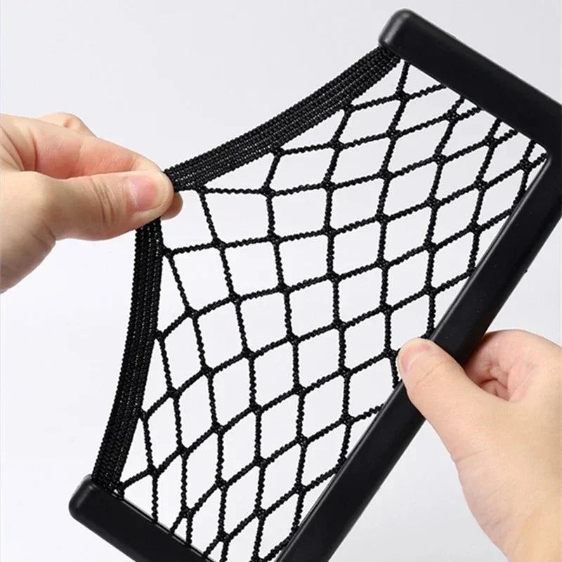 2-Pack Adhesive Car Net Pocket Organizer – Phone & Storage Bag