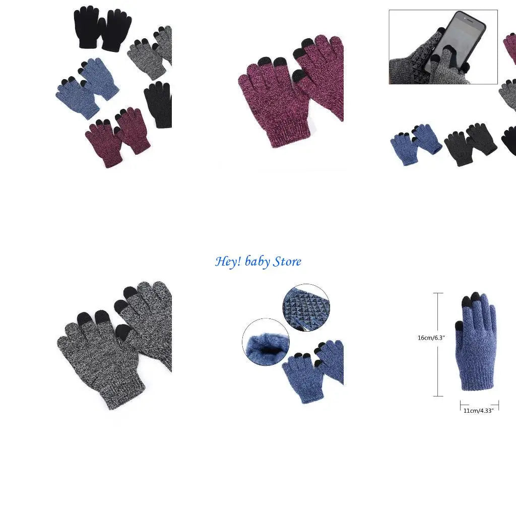 Kids Touchscreen Knitted Gloves – Soft, Warm & Comfortable