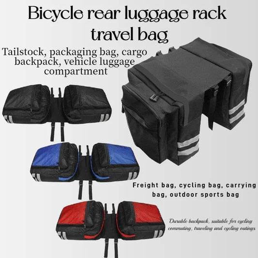 Large Capacity Cycling Saddle Bag for Mountain Bike Long Distance Bicycle Cargo Pouch Riding Pack Outdoor Sports Gear Storage Peaceful Pleasures Health and Wellness