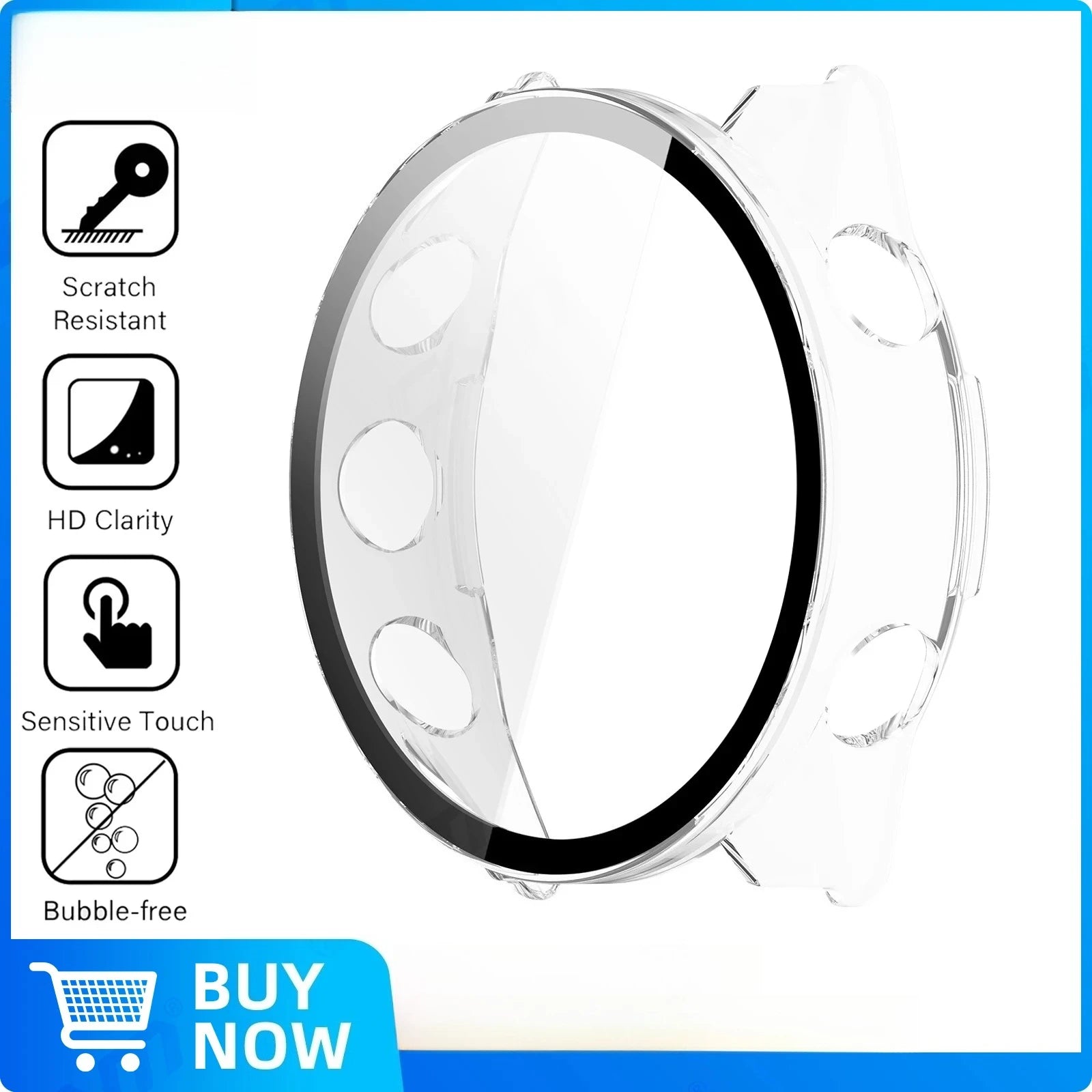 Garmin Forerunner 970 570 Tempered Glass Screen Protector & Case Peaceful Pleasures Health and Wellness