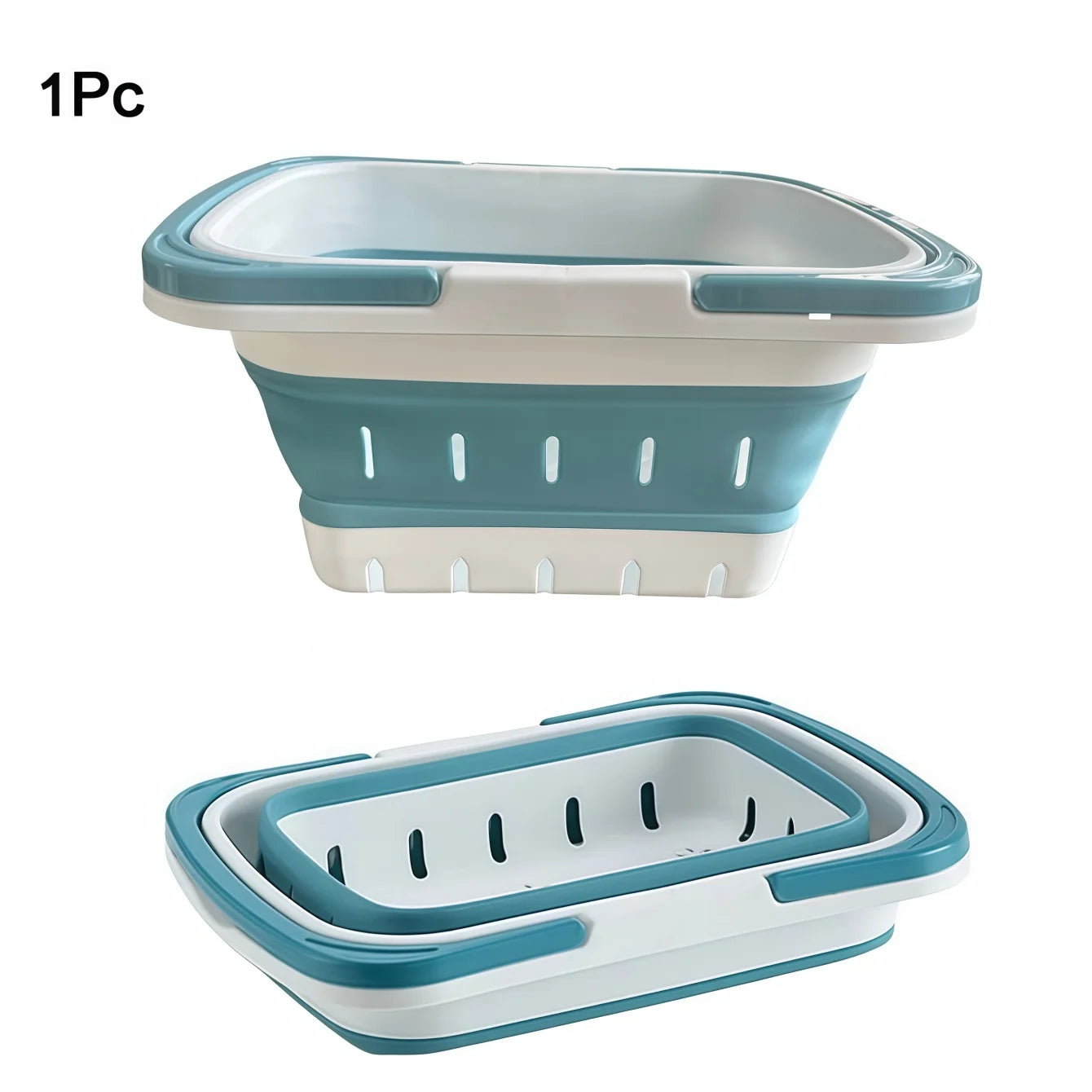 Foldable Collapsible Oval Laundry Basket | Portable Washing Tub Collapsible Laundry Basket Peaceful Pleasures Health and Wellness 1Pc Blue