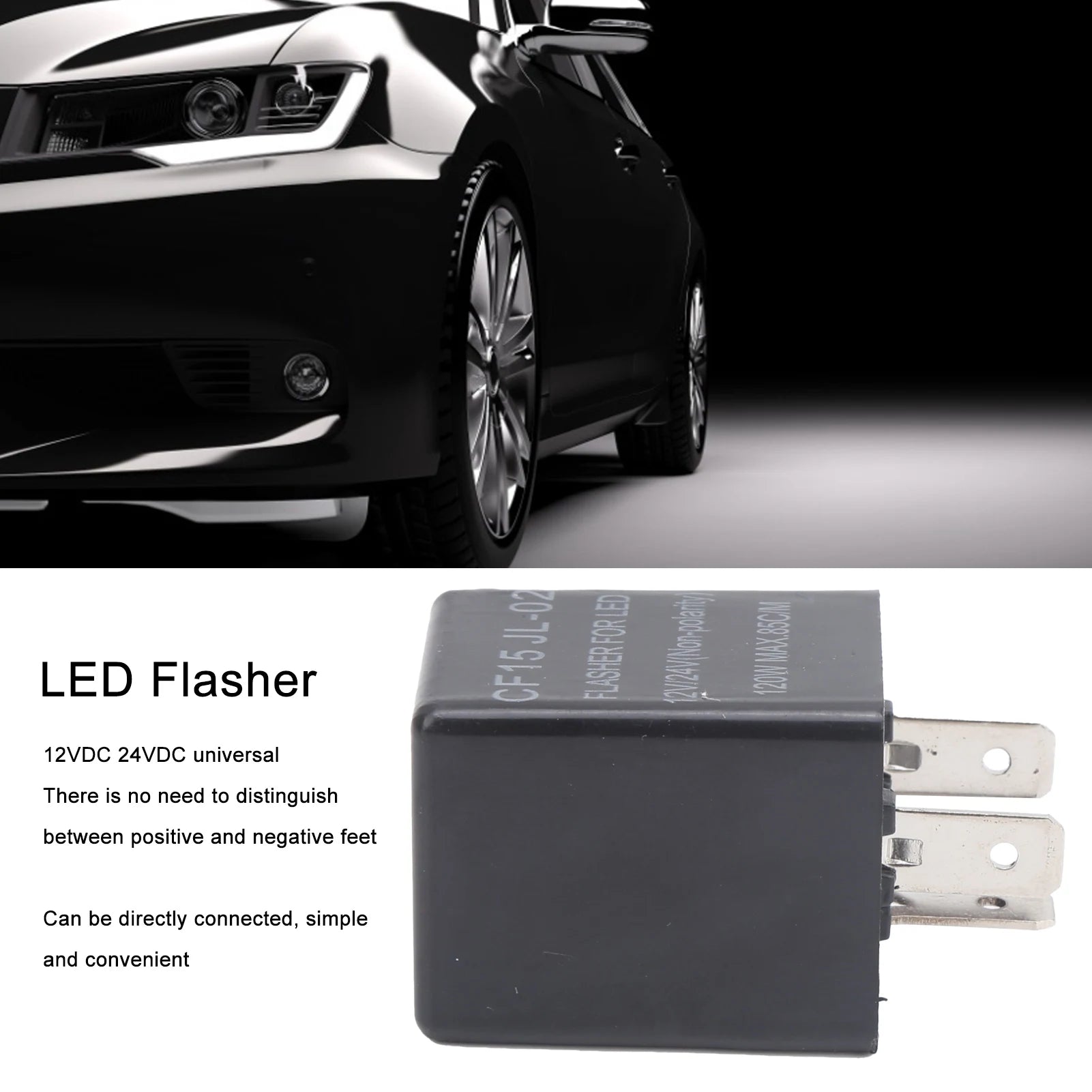 LED Flasher Non-Polarity 12V 24V ABS Normally Open Flash Relay CF15 JL-02 Non‑Polarity LED Flasher Peaceful Pleasures Health and Wellness