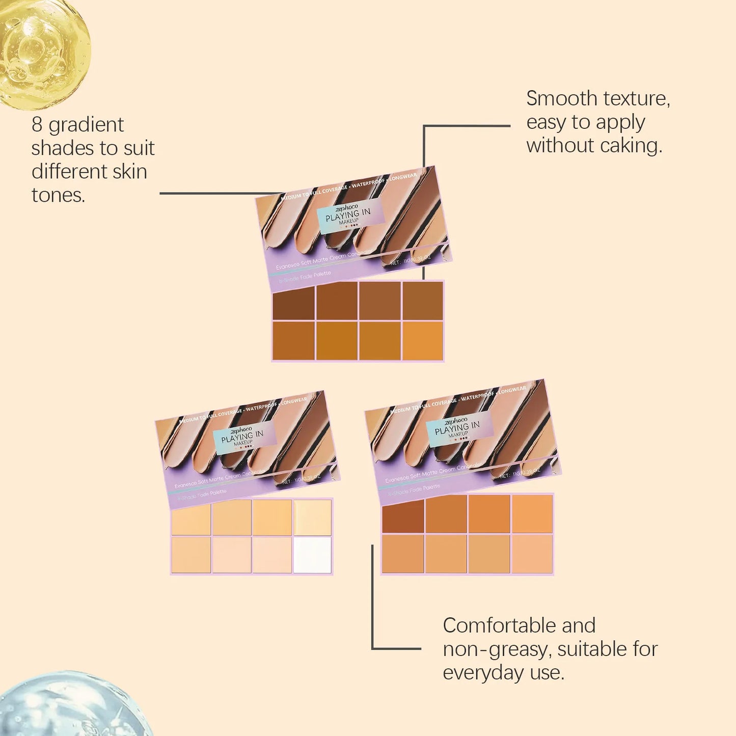 Zephoco Waterproof Soft Matte Gradient Concealer | All Skin Types