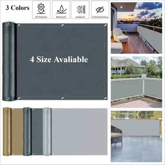 Balcony Privacy Screen Fence Windscreen Sun Shade Cloth with Grommets UV Protection for Patio Backyard Porch Railing Shield Peaceful Pleasures Health and Wellness