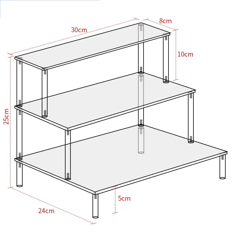 4-Tier Acrylic Display Shelf for Figures, Jewelry & Collectibles