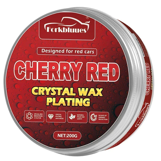 Red Color Car Wax Crystal Plating Set Hard Auto Wax Paint Care Coating Tiny Scratch Repair Car Polisher with Sponge Peaceful Pleasures Health and Wellness