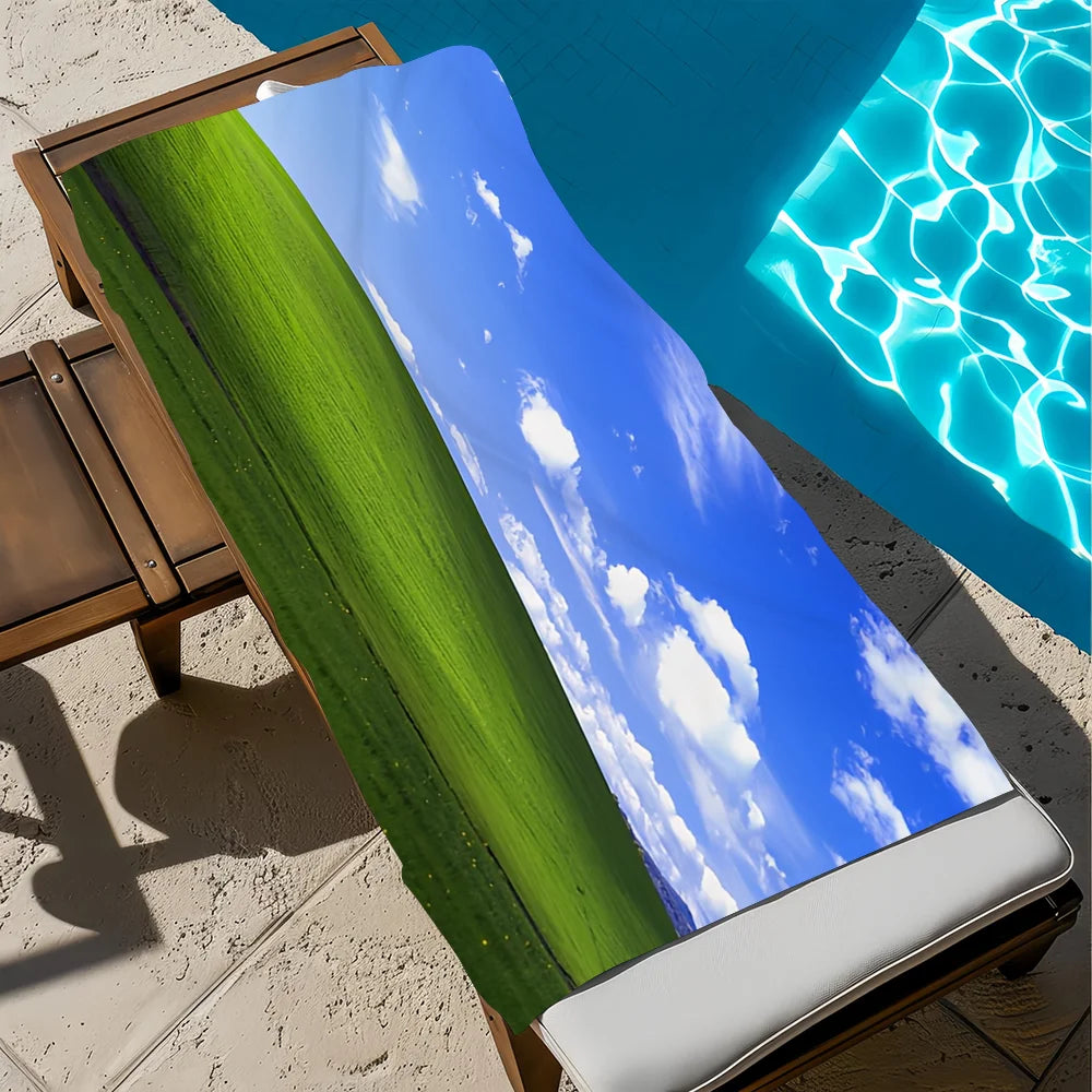 Computer Malfunction Quick-Dry Beach Towel | Funny Tech Gift