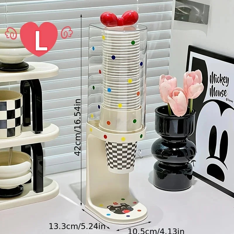 Pull-Type Cup Dispenser for Water Cooler & Bathroom | Plastic