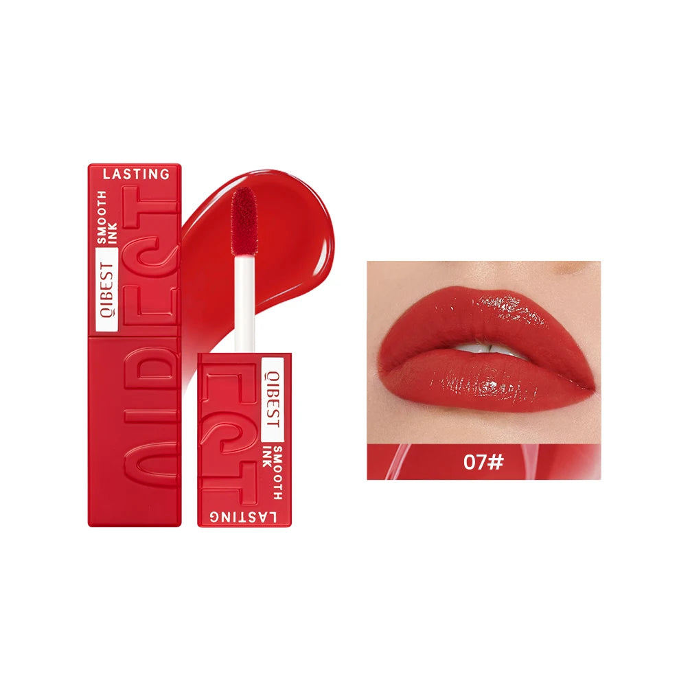 QIBEST 8 Color Watery Lip Gloss Waterproof Long Lasting Mirror Lip Glaze Moisturizing Liquid Lipstick Tint Women Makeup Cosmetic Peaceful Pleasures Health and Wellness 07