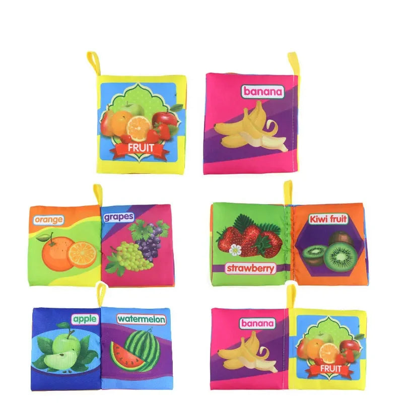 Baby Soft Cloth Books Rustle Sound Quiet Infant Early Learning