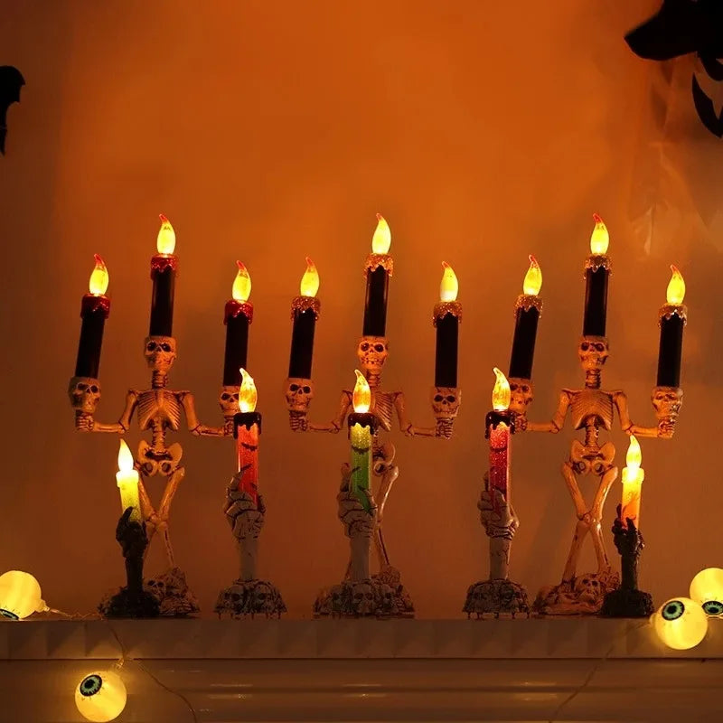 Halloween LED Skull Ghost Candle Light | Haunted House Decor