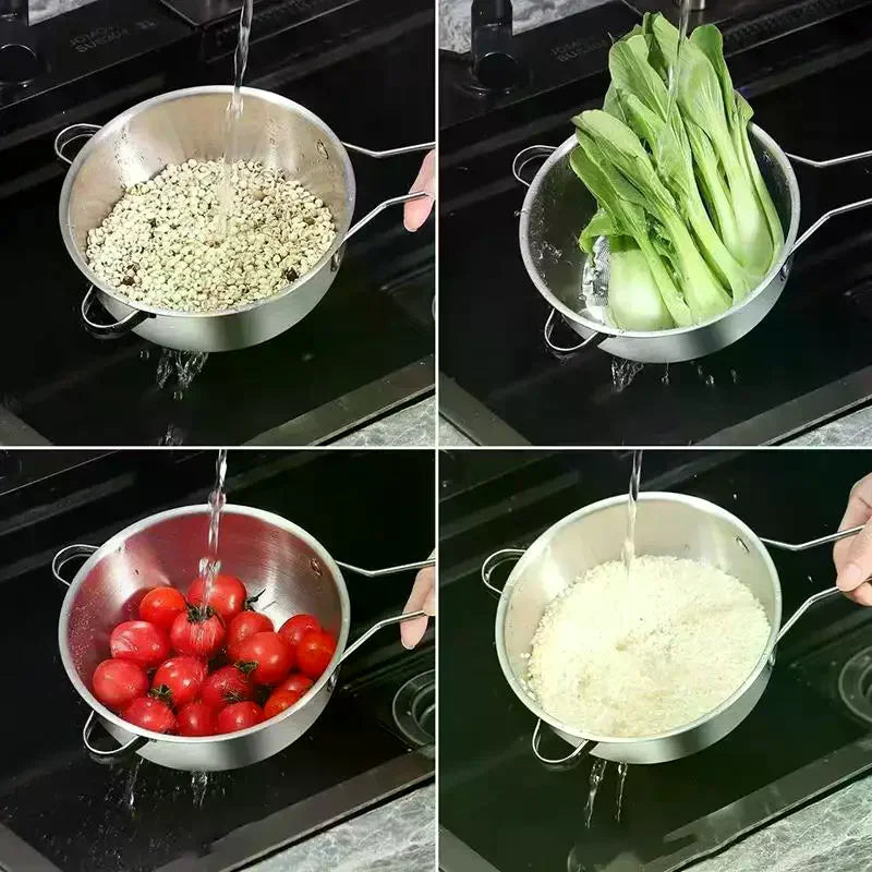Stainless Steel Fine Mesh Strainer Spoon | Long Handle