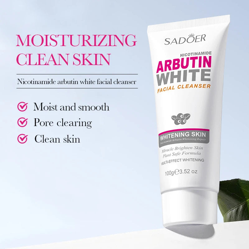 SADOER Niacinamide Arbutin Facial Cleanser | Oil Control Foam