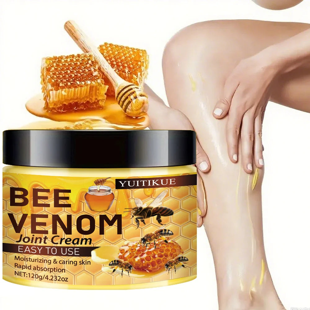 Bee Venom Joint Cream 120g Fast Absorption Non-Sticky Moisturizer for Elbows Shoulders Knees & Back Skin & Joints Care Peaceful Pleasures Health and Wellness Default Title