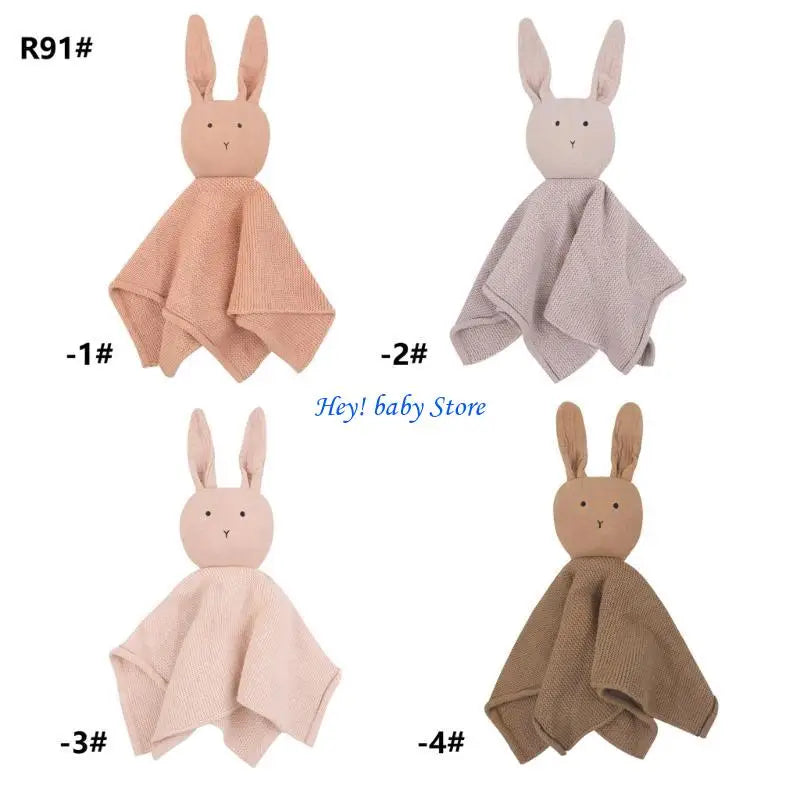 Baby Cotton Soothing Comforter Blanket | Rabbit Snuggle Toy