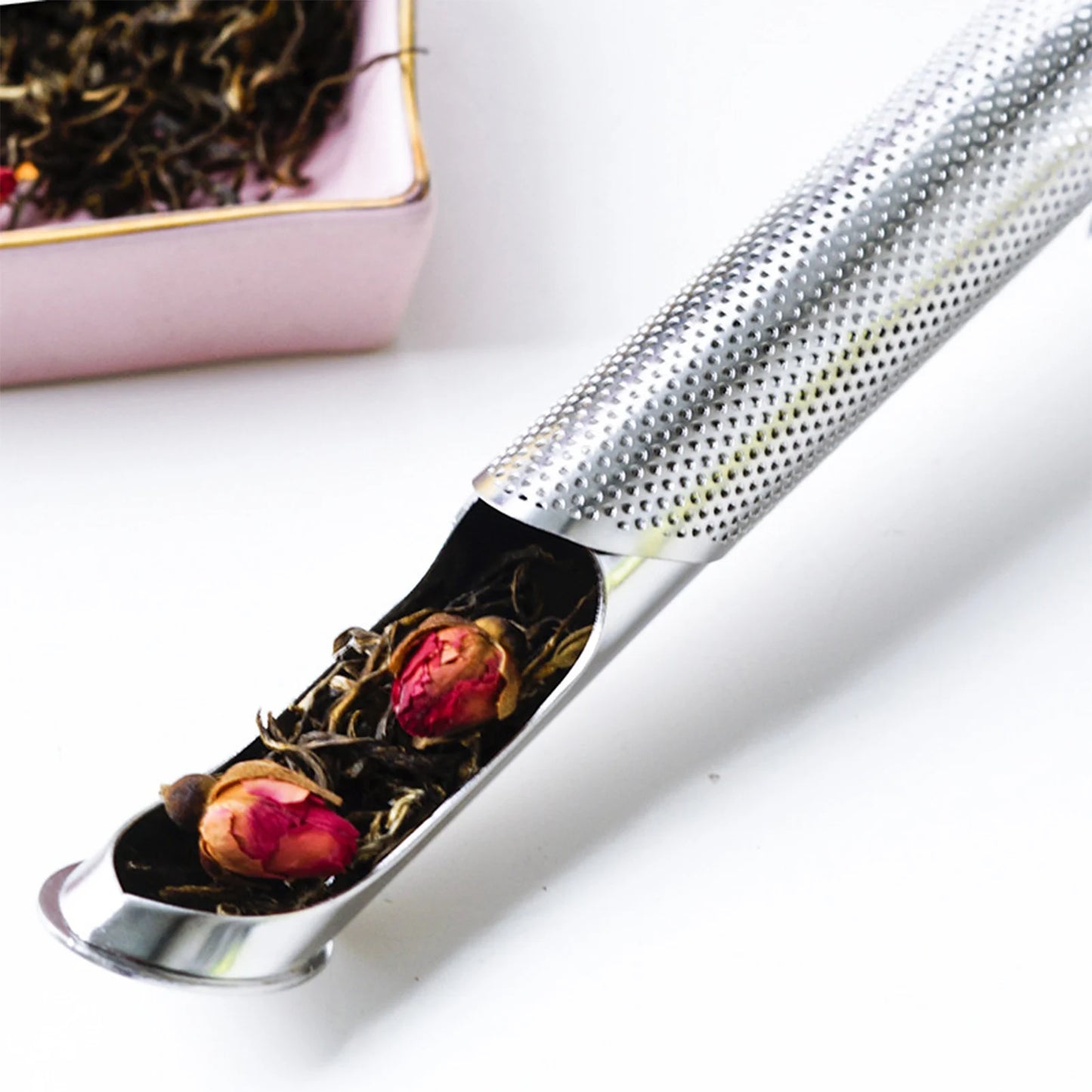 Stainless Steel Tea Infuser Filter with Hanging Hook Handle Tea Diffuser for Seeping Loose Leaf Teas & Coffees Peaceful Pleasures Health and Wellness