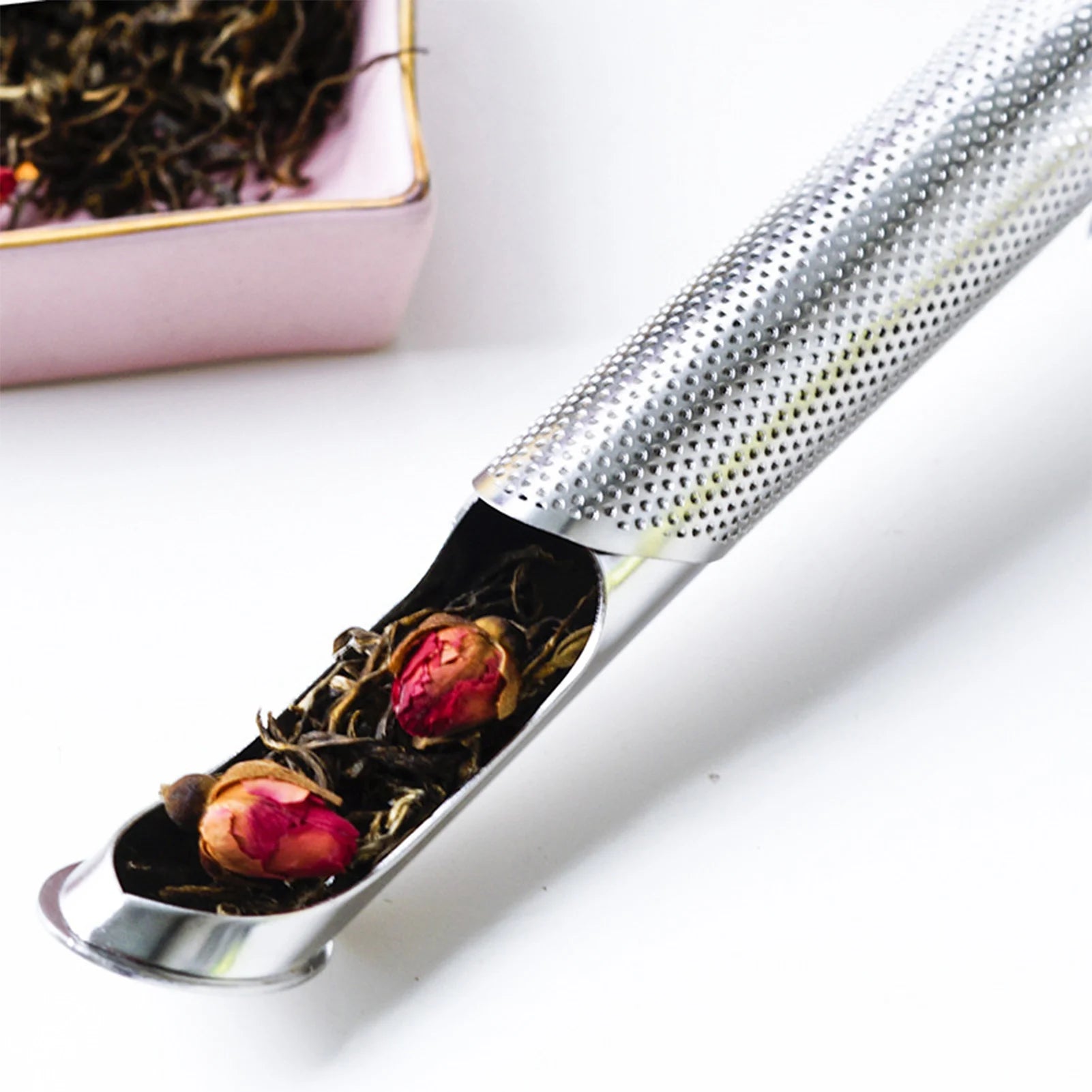 Stainless Steel Tea Infuser Filter with Hanging Hook Handle Tea Diffuser for Seeping Loose Leaf Teas & Coffees Peaceful Pleasures Health and Wellness