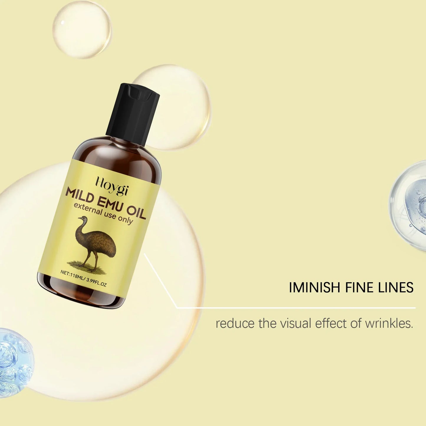 Hoygi Emu Oil Anti-Aging Moisturizer for Skin & Hair 118ml