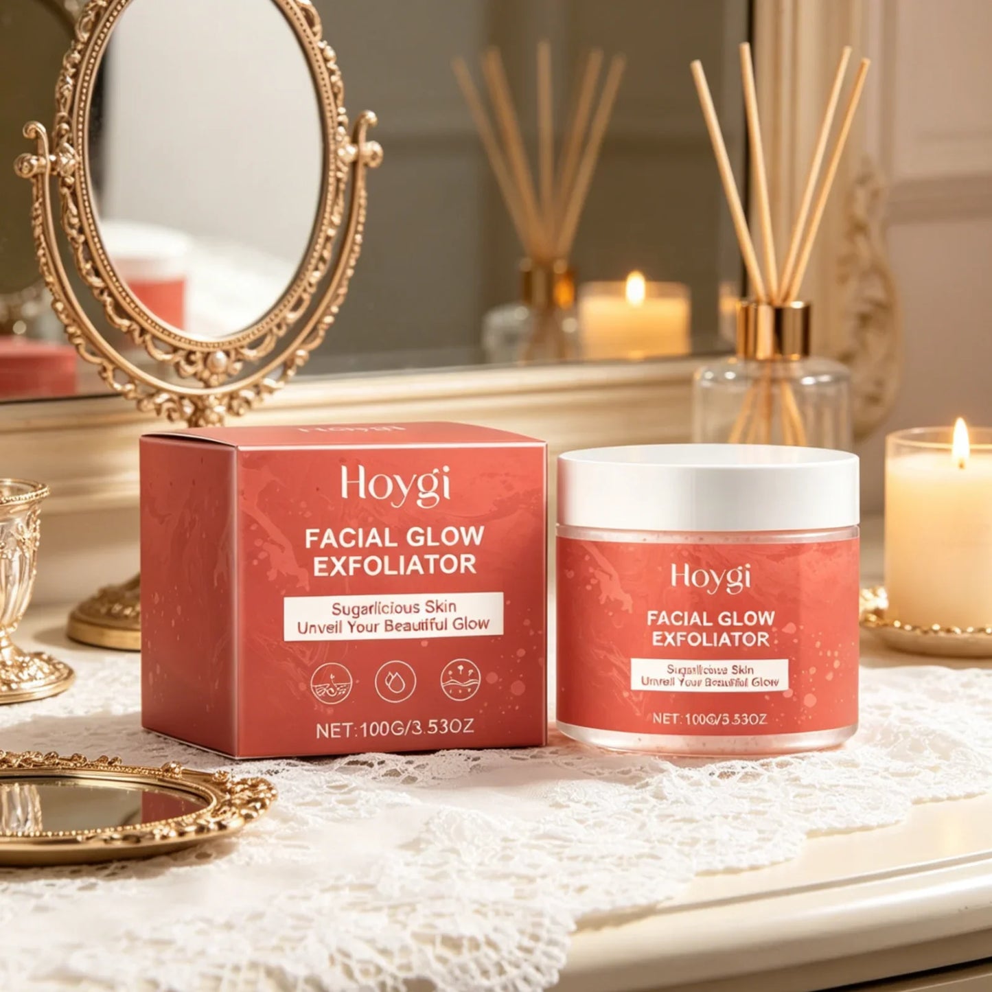 Hoygi Face Exfoliating Scrub – Deep Cleanse & Brighten 100g