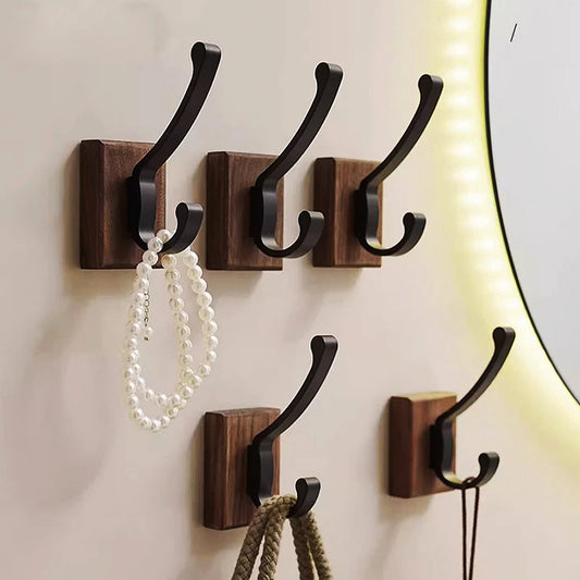 No-Drill Black Aluminum Wall Hook | Towel & Coat Hook Adhesive Wall Hook Peaceful Pleasures Health and Wellness
