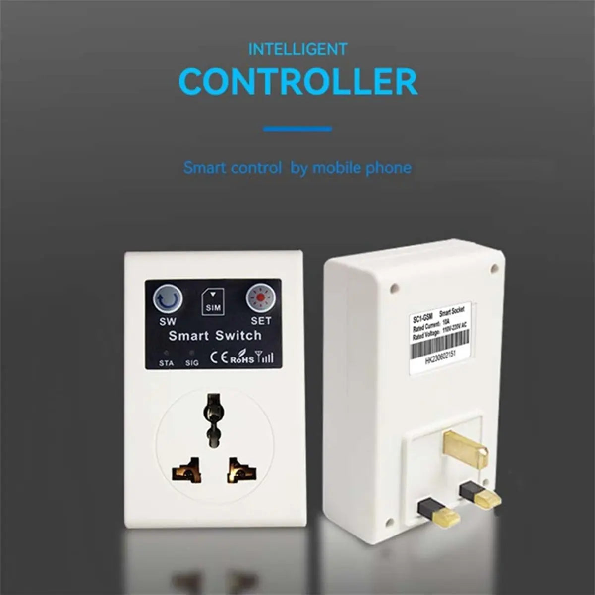 *ABDH GSM Power Socket Intelligent Relay Switch Smart Remote Control Home Automation Appliance By Phone Call SMS APP UK Plug Peaceful Pleasures Health and Wellness