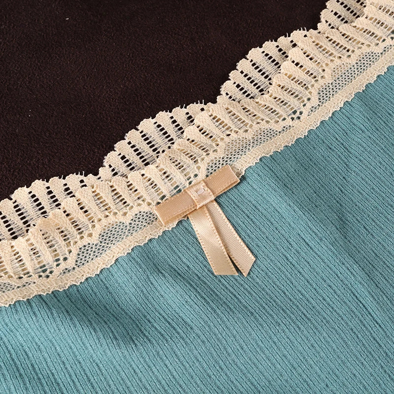 Women's Lace Seamless Briefs | Cotton Crotch Mid-Waist Panties