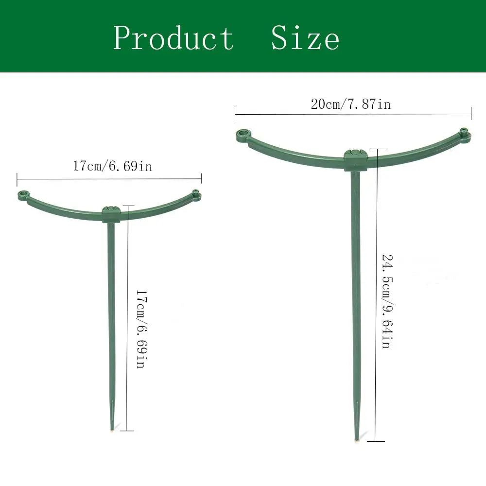 3 Set Durable Green Plant Support Pile Half Round Removable Climbing Vines Stake Easy to Use Bonsai Fixing Rod Peaceful Pleasures Health and Wellness