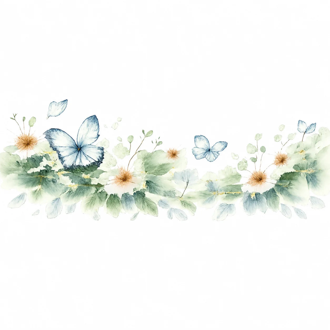 Butterfly Flower UV DTF Transfer Sticker – Waterproof Floral Decal