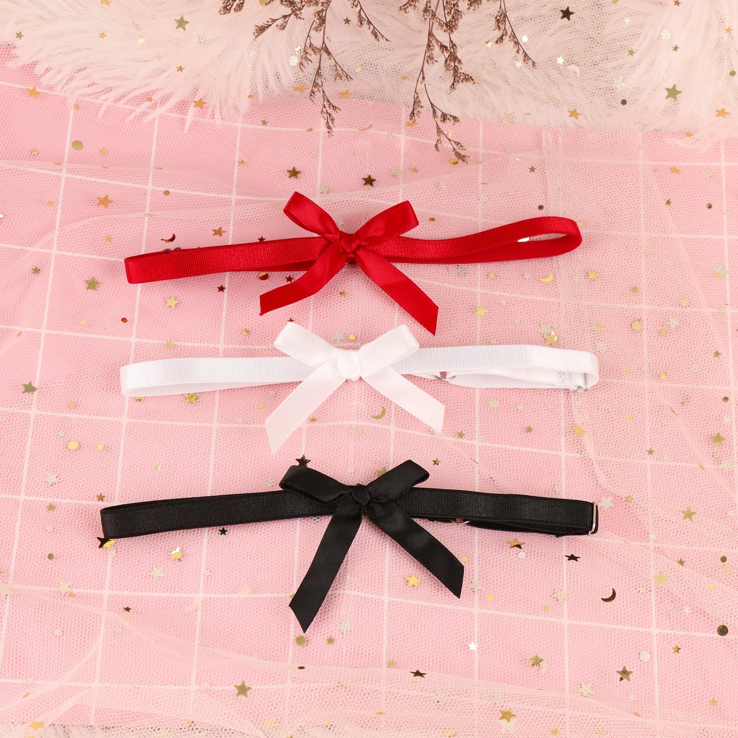 Women Bow Leg Ring Sexy Lingerie Lace Garter Belt Bowknot Loop