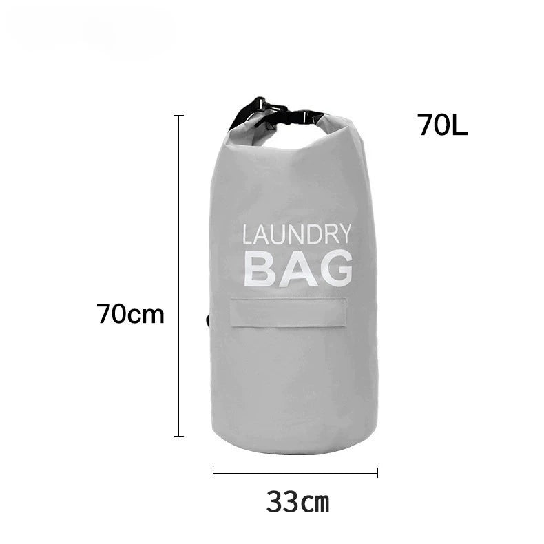 71L Laundry Backpack Bag with Straps, Pocket & Hamper