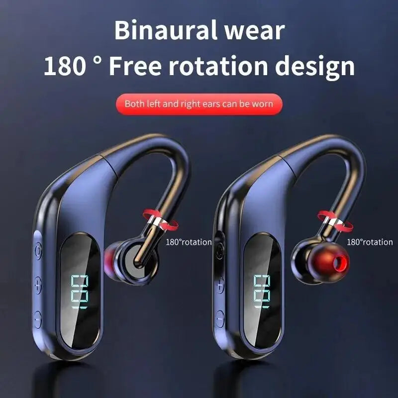 Bluetooth Headphones with Real-time Digital Display HD Sound Quality Durable Endurance with Painless Sports Headphones Peaceful Pleasures Health and Wellness