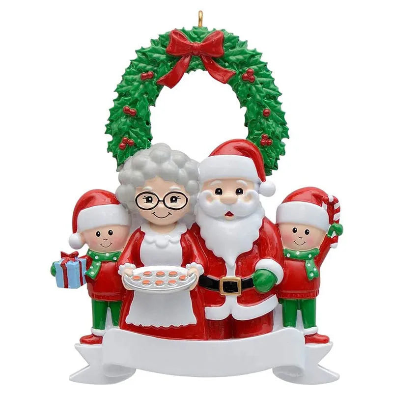 Personalized Family Christmas Tree Ornament – Santa Pendant