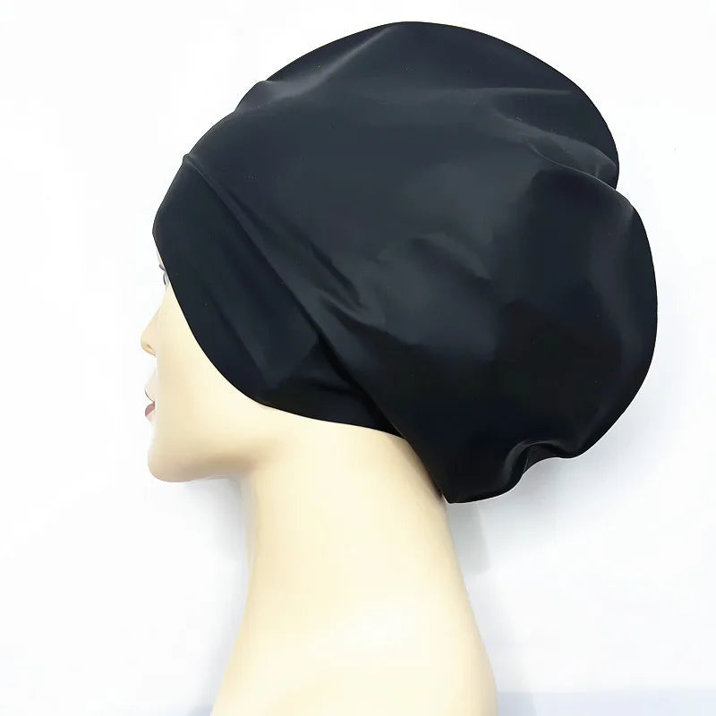 Large Silicone Swim Cap for Long Hair – Anti-Slip Waterproof