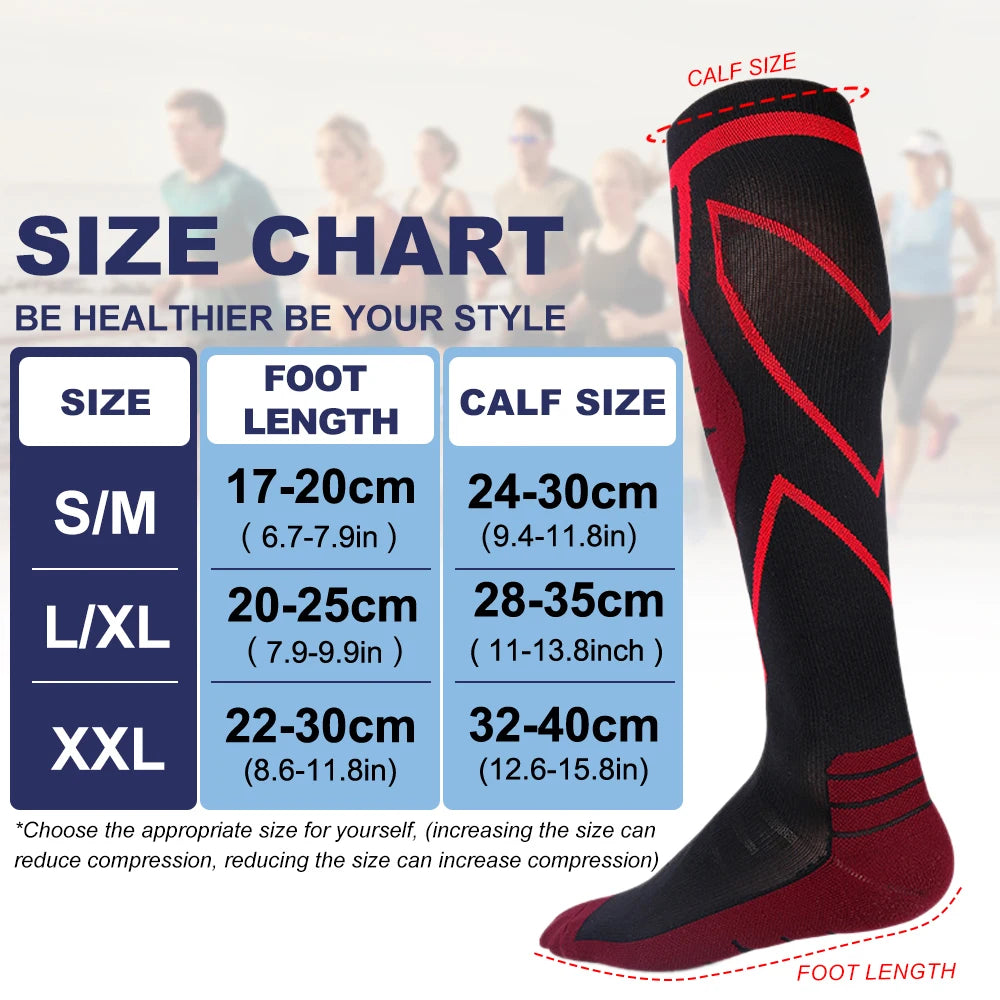 20-30 mmHg Compression Socks Knee High | Men & Women Compression Socks Peaceful Pleasures Health and Wellness