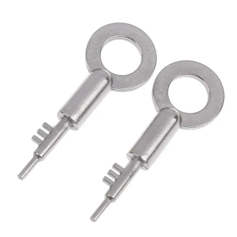 New Stainless Steel 3-Tooth Lock Key Blank Universal - Bathroom Door Keys Home Security Replacement Keys Peaceful Pleasures Health and Wellness