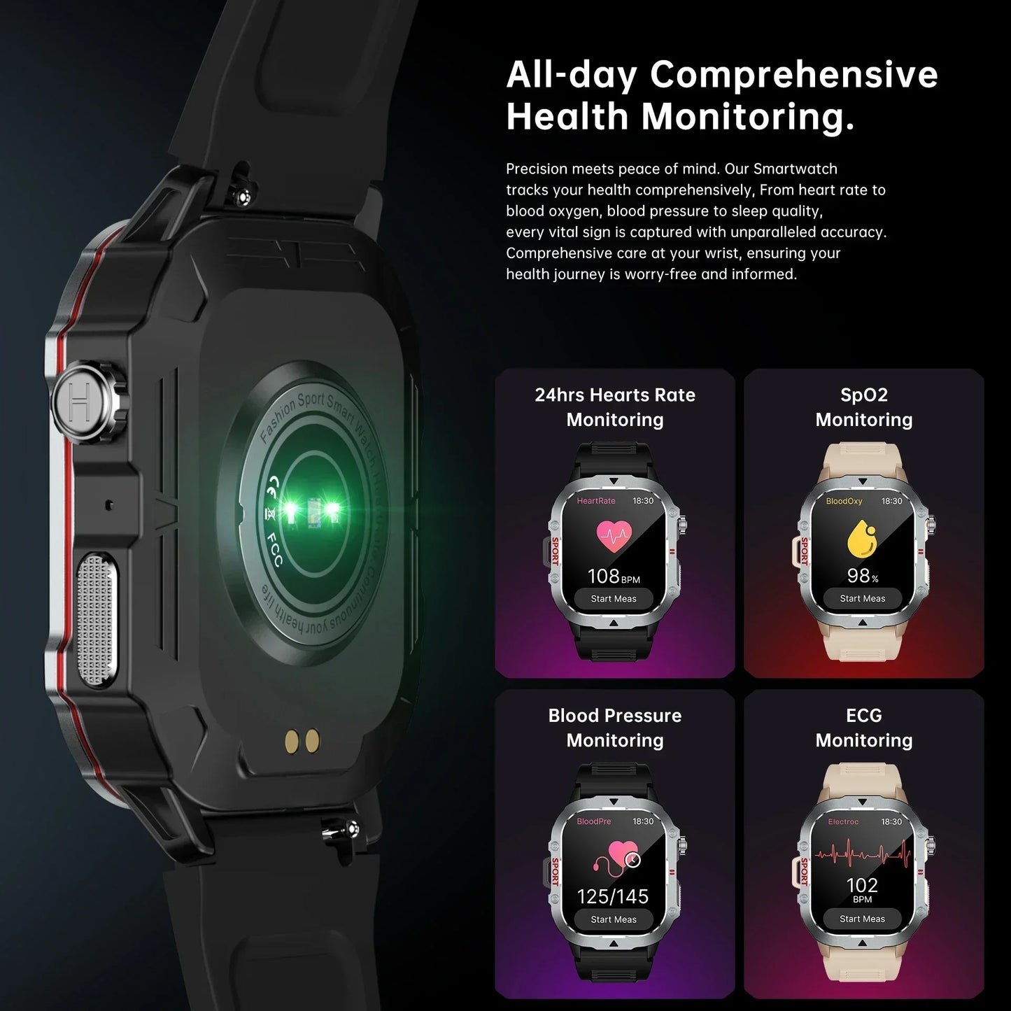 COTAUL Military Smartwatch Men | 2.19" BT Calling Fitness Tracker