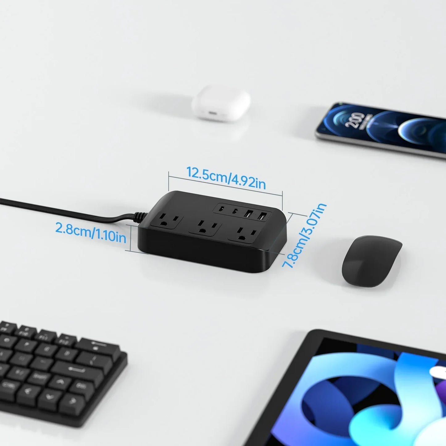 PD20W Fast Charging Power Strip | 1.5m Travel Cord Peaceful Pleasures Health and Wellness