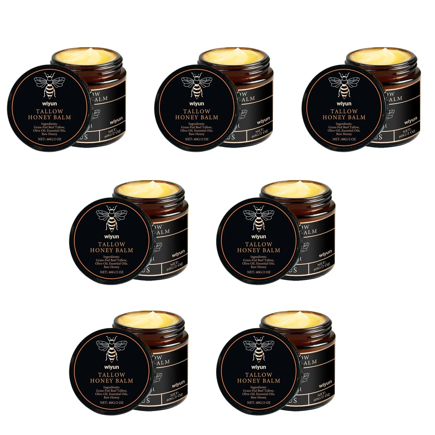 Grass Fed Beef Tallow Balm with Raw Honey | Moisturizing Cream