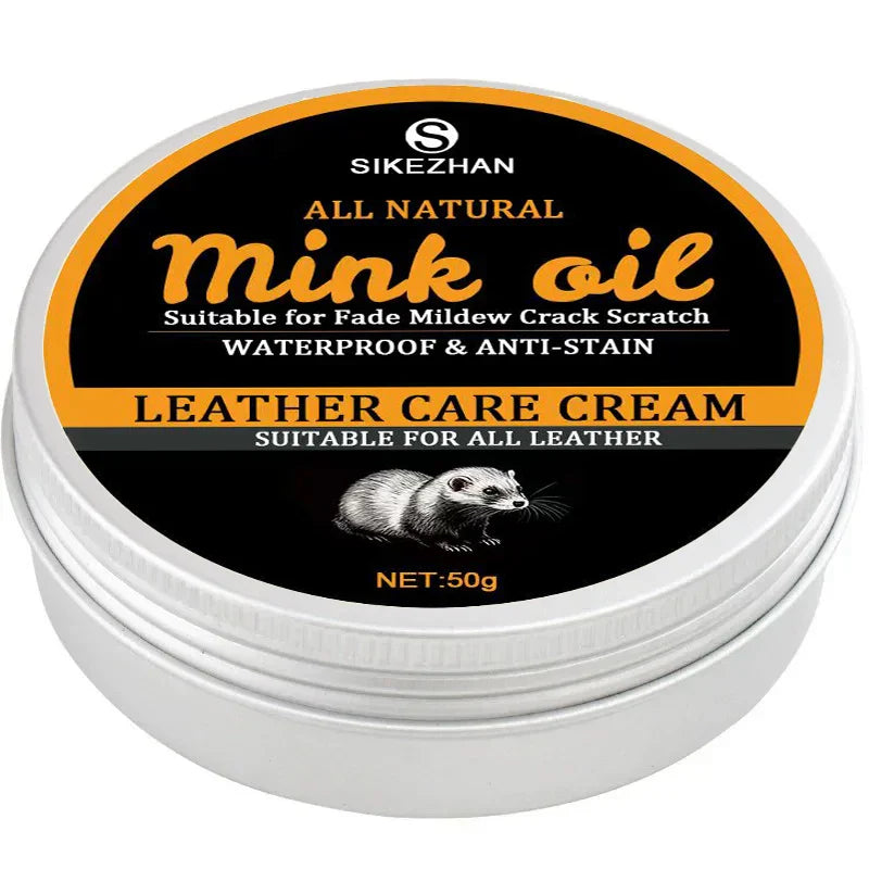Mink Oil Leather Conditioner & Shoe Polish – 100g/50g Balm
