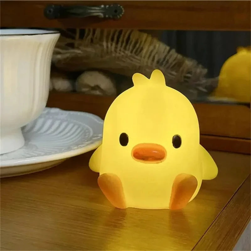 Cute Duck LED Warm Night Light – Bedroom & Desk Decor Lamp