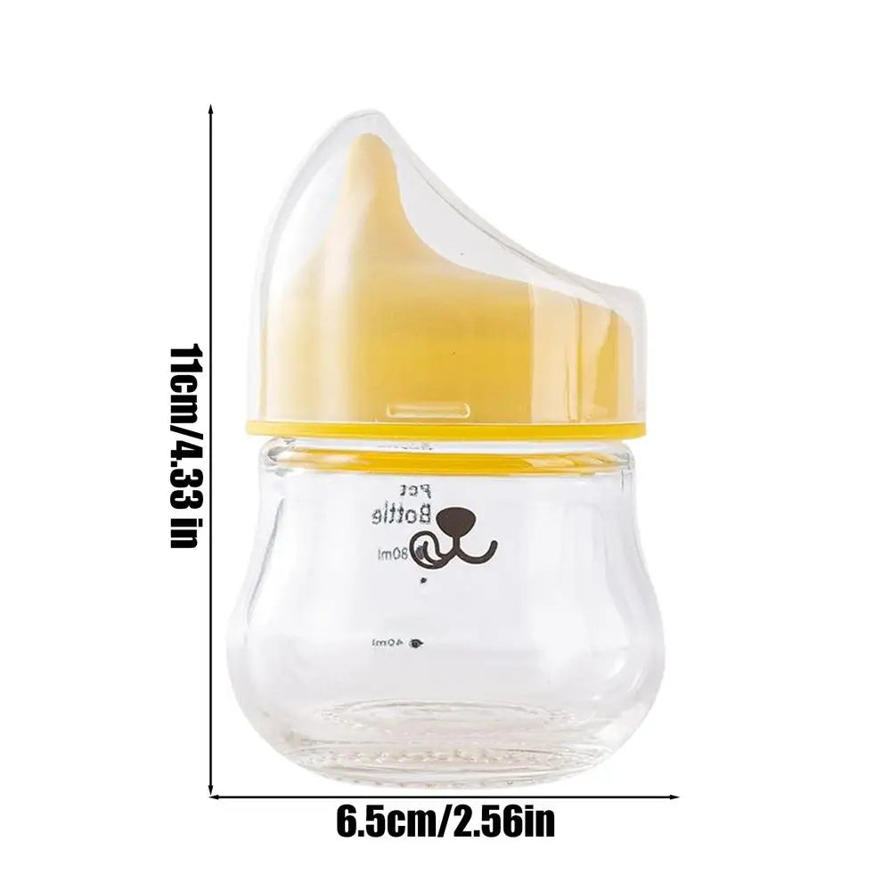 Puppy Bottles For Nursing Portable Anti-Choking Pet Feeder Kitten Nursing Bottle Pet Feeder For Cat Bunny Squirrel Chinchilla Peaceful Pleasures Health and Wellness yellow China Mainland