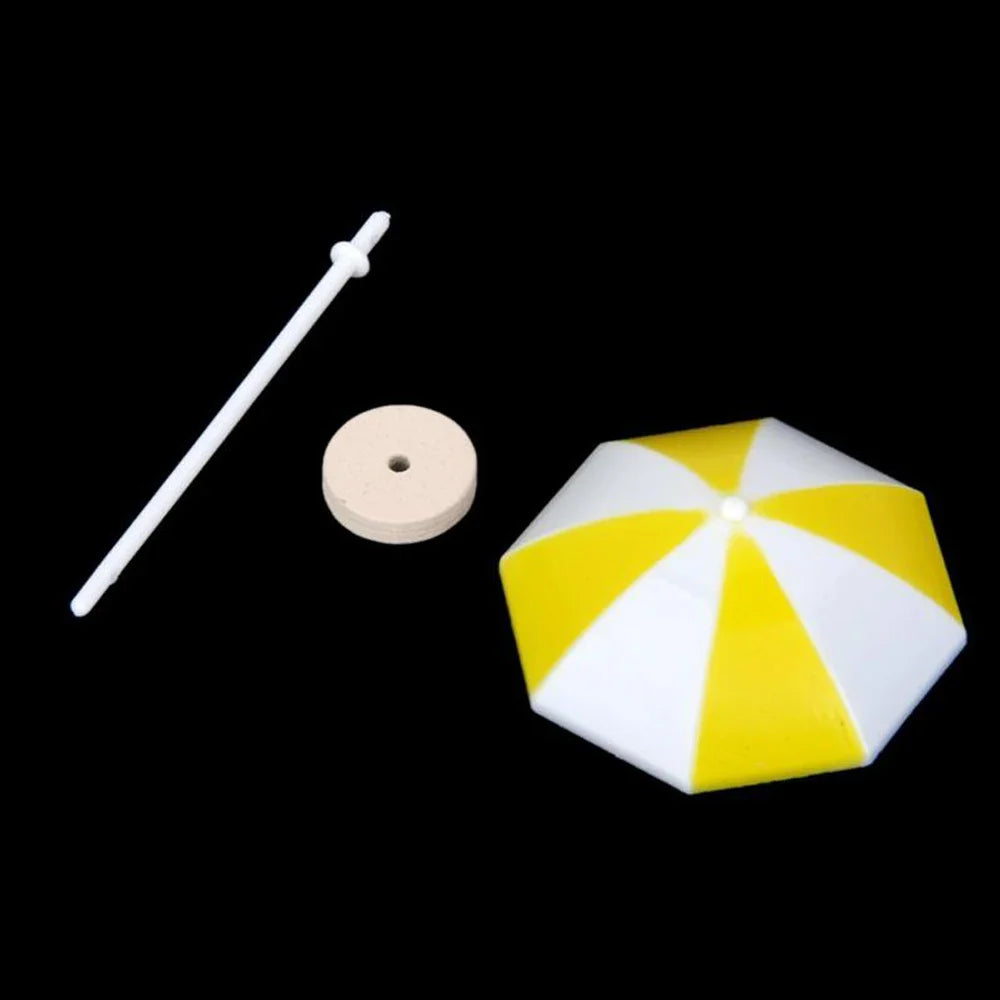Miniature Beach Sun Umbrella Figurine | Micro Landscape Decor